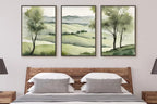 Sage Green Mountain Wall Art I Countryside Decor I Minimalist Prints I 3 Pieces Wall Art I Modern Home Decor – Printable Wall Art