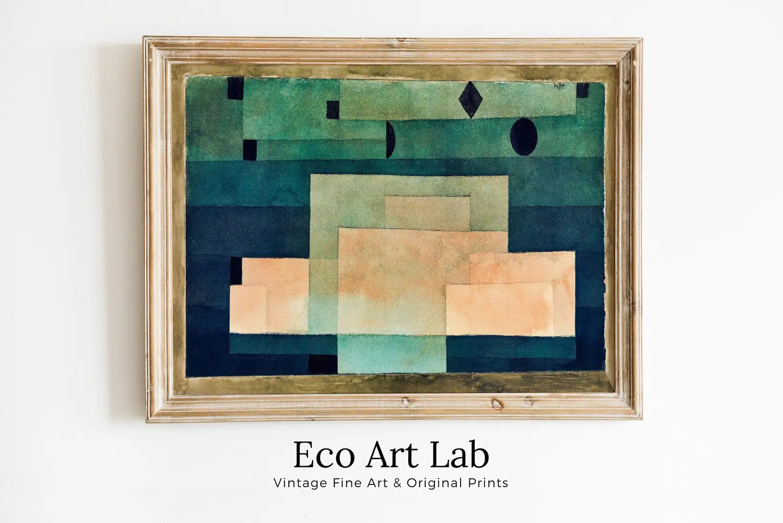 Tableau 4K pour Samsung Frame TV - Art Abstrait Vert Sauge. Téléchargement instantané. Décoration minimaliste. Art imprimable de Paul Klee en vert sauge.