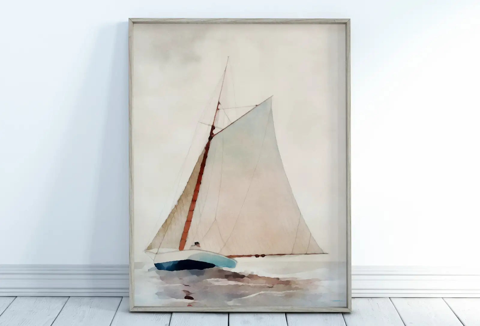 Sail Boat At Sea Print, Nautical Wall Decor, Sailboat Print Boat Art, Vertical Printable Wall Art, Digital Print, Print Wall Art, Boat Print – Printable Wall Art Digital Download – Digital Download