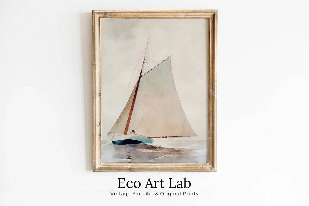 Sail Boat At Sea Print, Nautical Wall Decor, Sailboat Print Boat Art, Vertical Printable Wall Art, Digital Print, Print Wall Art, Boat Print – Printable Wall Art Digital Download – Digital Download
