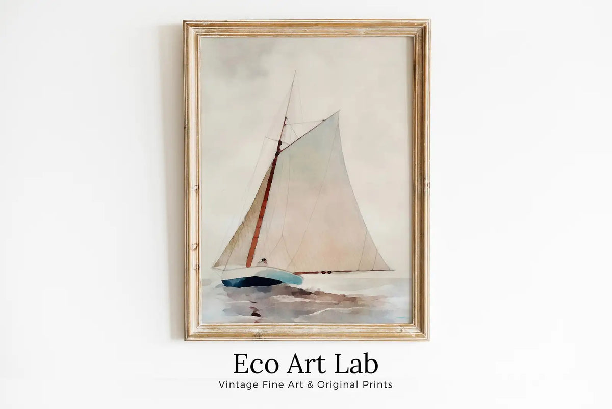 Sail Boat At Sea Print, Nautical Wall Decor, Sailboat Print Boat Art, Vertical Printable Wall Art, Digital Print, Print Wall Art, Boat Print – Printable Wall Art Digital Download – Digital Download