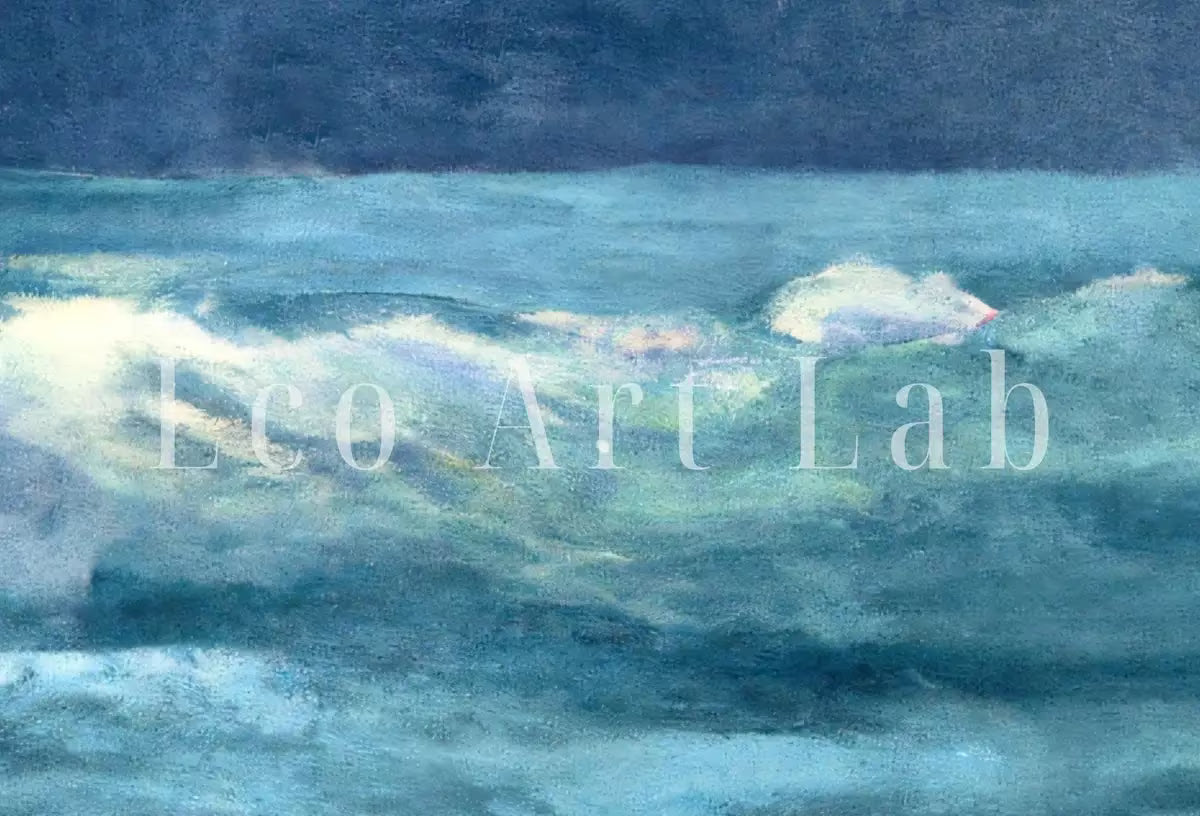 Sail Boat At Stormy Sea Print. Printable Wall Art. Nautical Wall Decor. Sailboat Print Boat Art. Digital Print, Vintage Style Boat Print. – Printable Wall Art