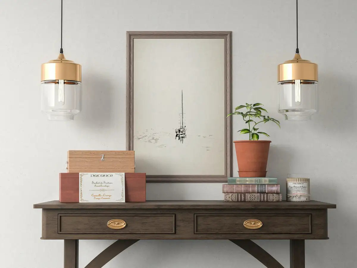 Sailboat Art Print Nautical Wall Art. Minimalist Boat Artwork. Lone Sail Boat at Sea. Neutral Sailboat Decor. Printable Download Digital Art – Printable Wall Art Digital Download – Digital Download