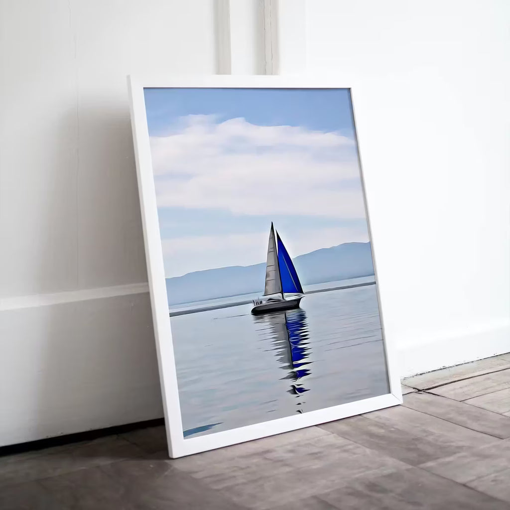 Sailboat Painting Nautical Wall Art. Instant Download Sailboat Print. Digital Painting of Boats. Boat Artwork. Printable Sailing Prints – Printable Wall Art