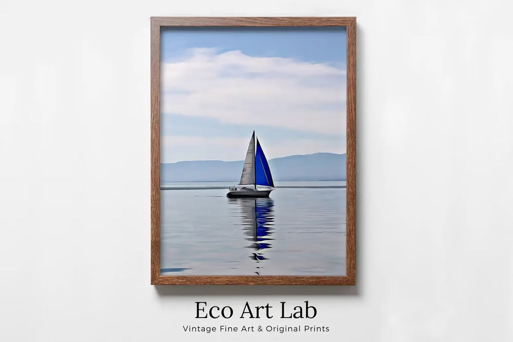 Sailboat Painting Nautical Wall Art. Instant Download Sailboat Print. Digital Painting of Boats. Boat Artwork. Printable Sailing Prints – Printable Wall Art