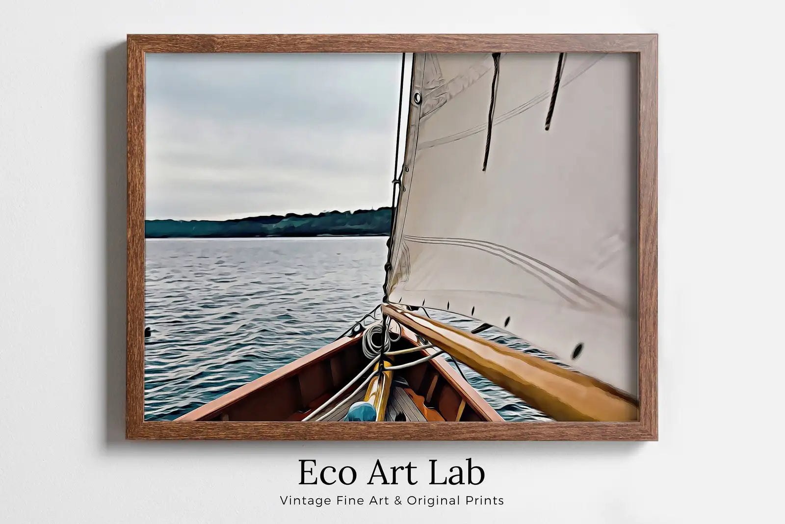 Peinture de voilier, art mural nautique. Téléchargement instantané de voilier. Peinture numérique de paysage marin d’œuvres d’art. Art de voile