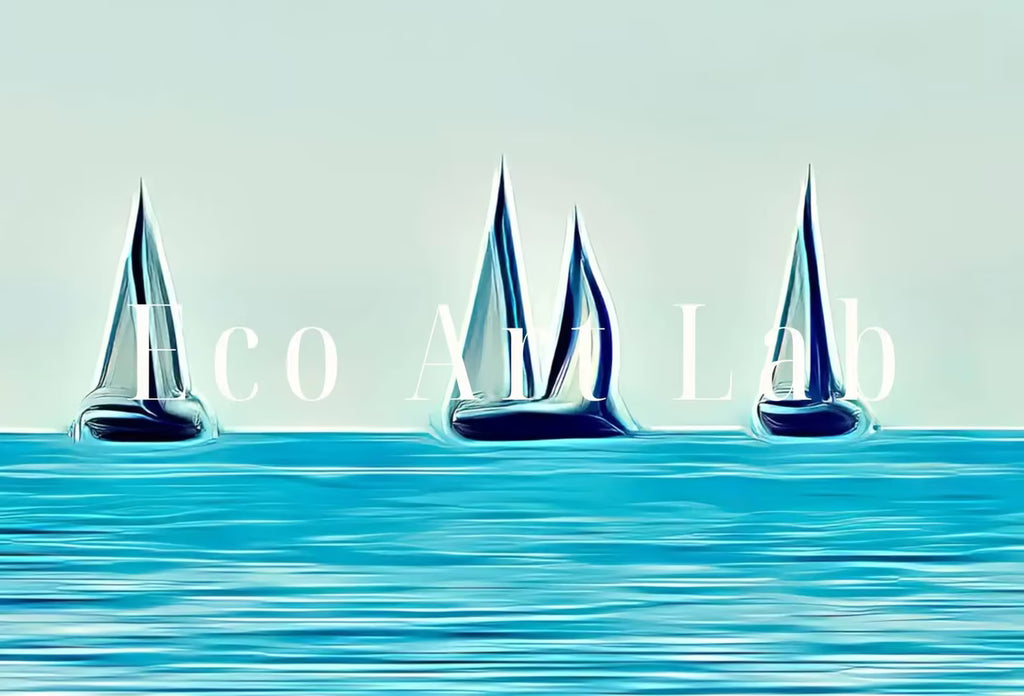 Sailboats Print Sailing Nautical Wall Art. Downloadable Art Sail Boats at Sea Digital Painting Colorful Coastal Wall Art. Printable Wall Art – Printable Wall Art
