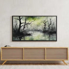 Samsung Frame Art for 4K TV I Dark Green Minimalist Wall Decor I Unique Artwork for Frame TV – Frame TV  Art