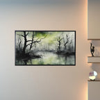 Samsung Frame Art for 4K TV I Dark Green Minimalist Wall Decor I Unique Artwork for Frame TV – Frame TV Digital Download Art – Digital Download