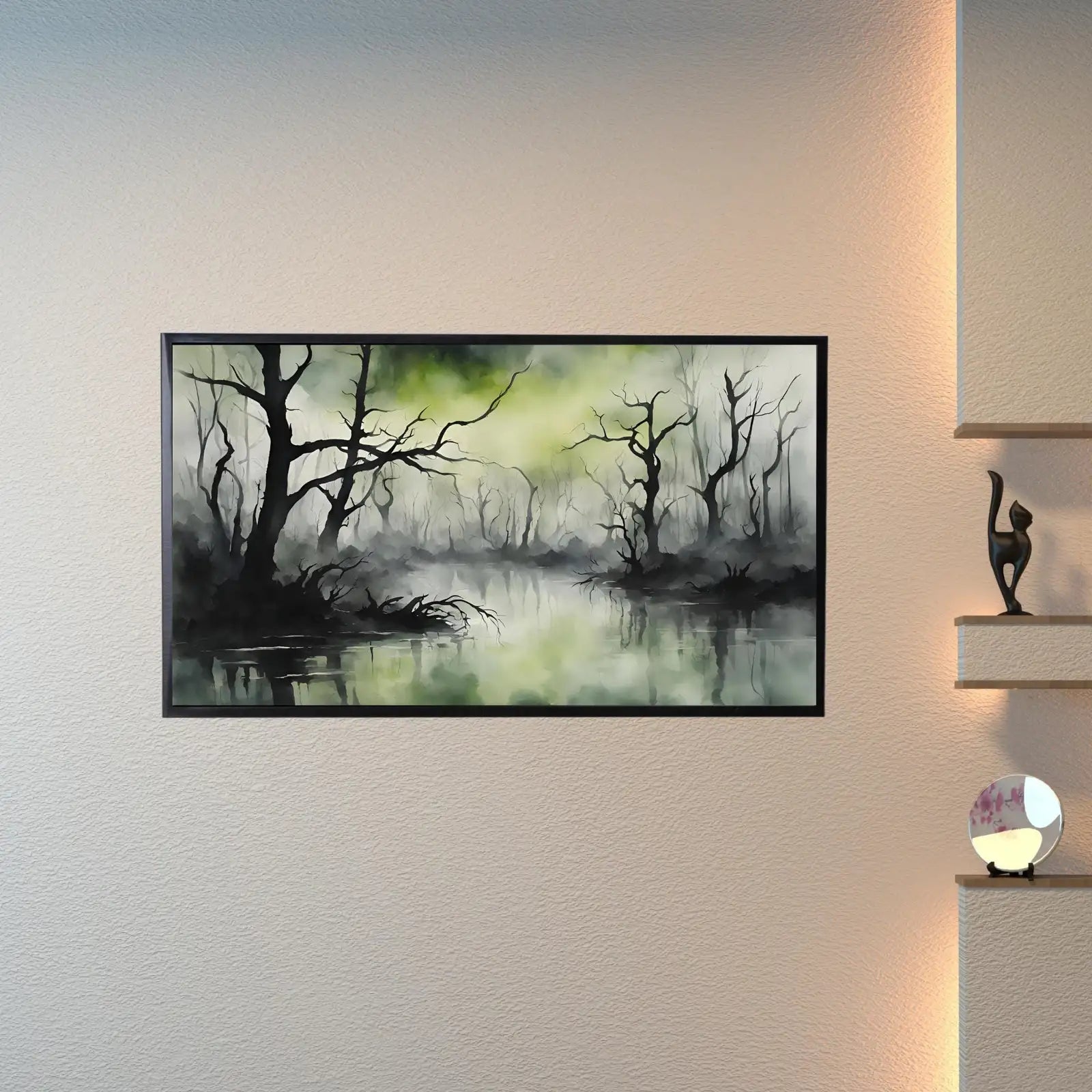 Samsung Frame Art for 4K TV I Dark Green Minimalist Wall Decor I Unique Artwork for Frame TV – Frame TV Digital Download Art – Digital Download