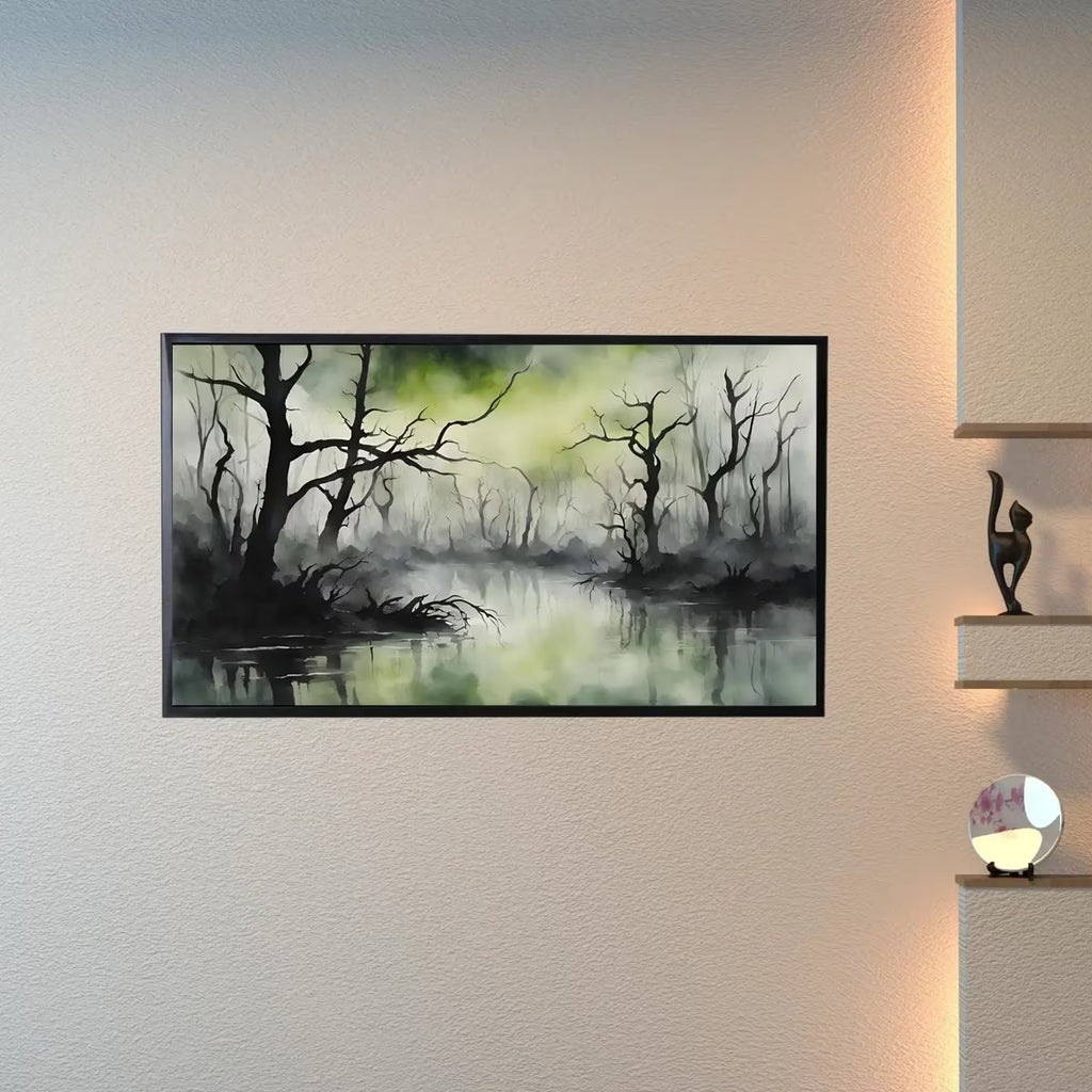 Samsung Frame Art for 4K TV I Dark Green Minimalist Wall Decor I Unique Artwork for Frame TV – Frame TV  Art