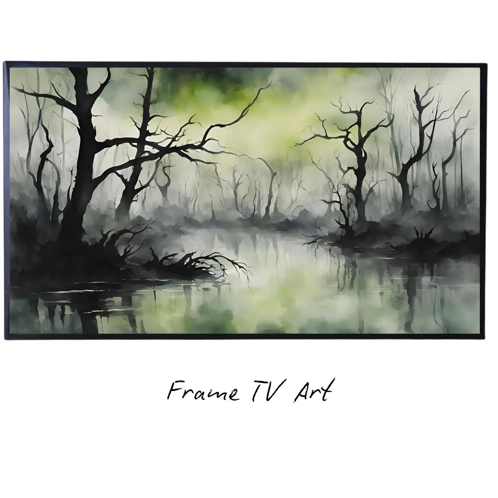 Samsung Frame Art for 4K TV I Dark Green Minimalist Wall Decor I Unique Artwork for Frame TV – Frame TV Digital Download Art – Digital Download