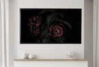 Included artwork preview showing first selection of artworks from Samsung Frame TV 4K Dark Roses Photography Art. Red Roses Decor Flowers Digital Download. Floral Botanical Art Nature Decor.