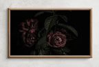 Samsung Frame TV 4K Dark Roses Photography Art. Red Roses Decor Flowers . Floral Botanical Art Nature Decor – Frame TV  Art