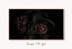 Samsung Frame TV 4K Dark Roses Photography Art. Red Roses Decor Flowers . Floral Botanical Art Nature Decor – Frame TV  Art