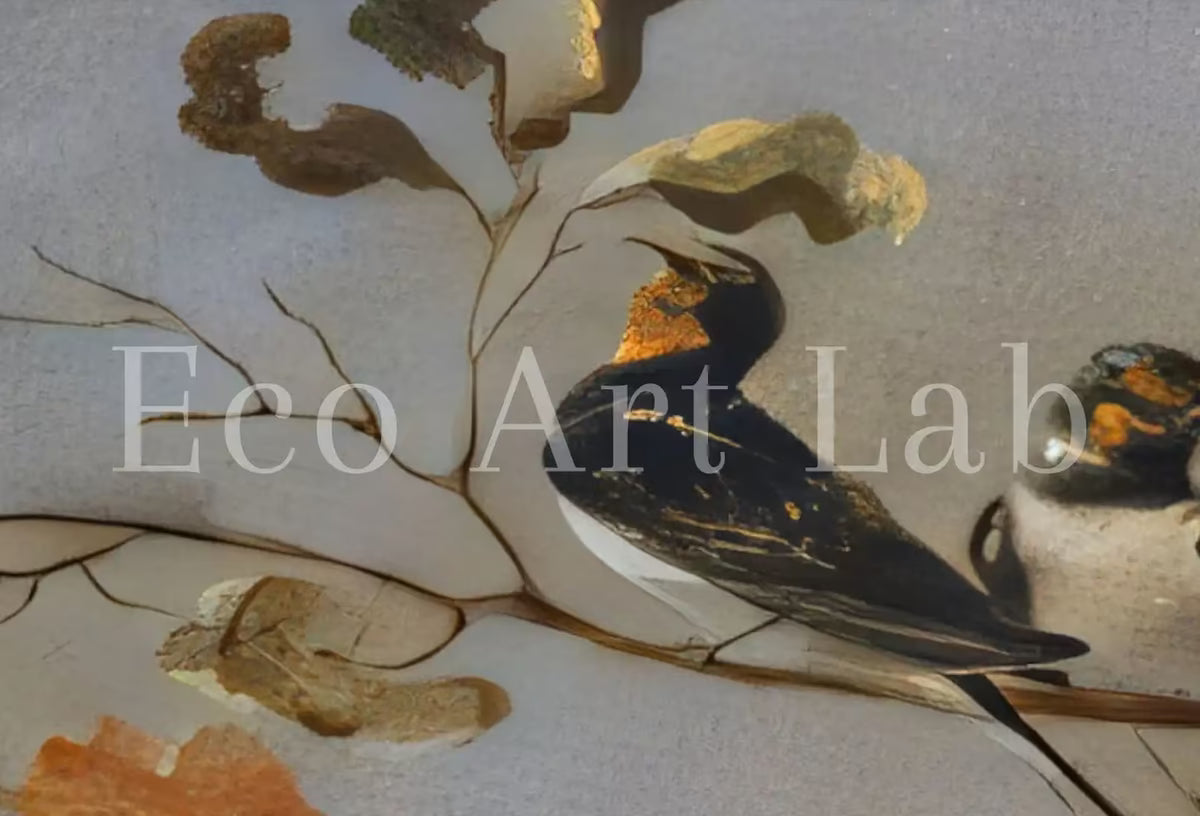 Samsung Frame TV 4K: Group of Birds Perched on Branches. Oil Vintage Painting (1630) – Frame TV  Art