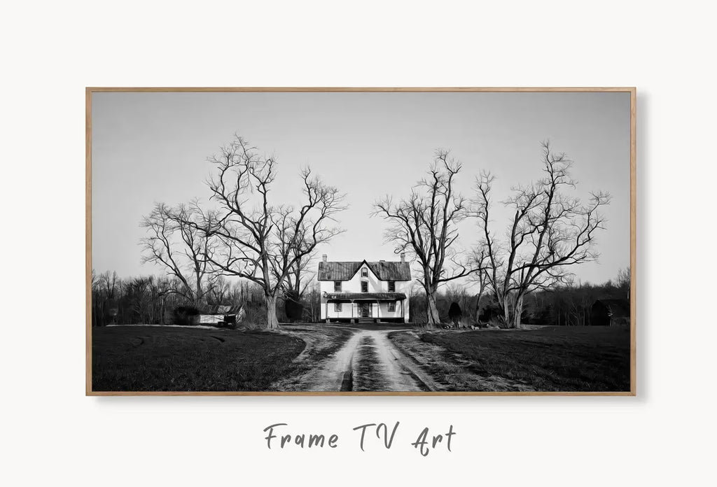 Samsung Frame TV Art 4K Abandoned Haunted House. Dark Creepy Landscape Instant Download. Scary Frame TV Art. Art for the Samsung Frame TV – Frame TV  Art