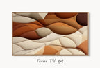 Samsung Frame TV Art 4K Abstract 3D Texture Art. Neutral Minimalist Abstract Modern Art. Abstract Pattern Instant Download Art for TV. displayed on Samsung Frame TV on a living room wall.