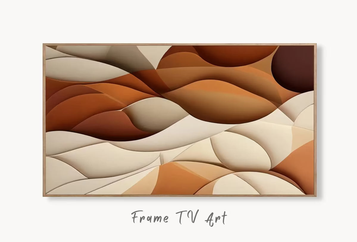 Samsung Frame TV Art 4K Abstract 3D Texture Art. Neutral Minimalist Abstract Modern Art. Abstract Pattern Instant Download Art for TV. – Frame TV  Art