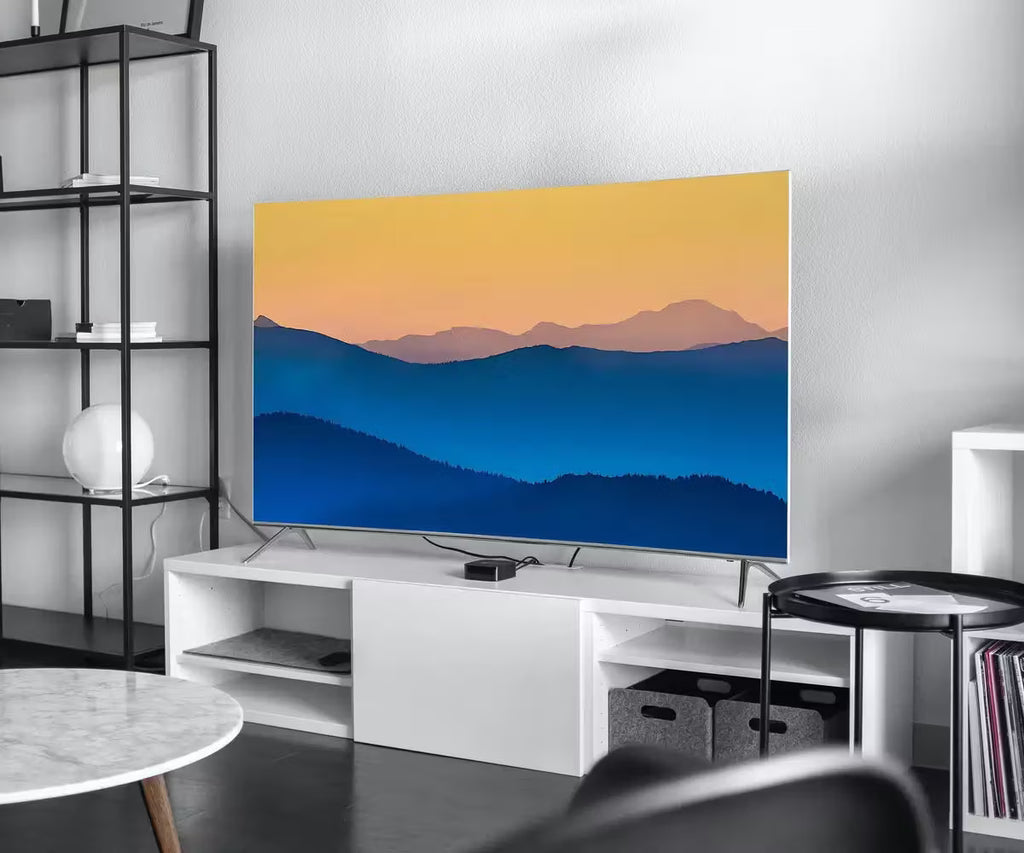 Samsung Frame TV Art 4K Abstract Mountain Sunrise Landscape Wall Art. Instant Download Blue Mountain Digital Painting. Art for the Frame TV – Frame TV  Art