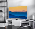Samsung Frame TV Art 4K Abstract Mountain Sunrise Landscape Wall Art. Instant Download Blue Mountain Digital Painting. Art for the Frame TV – Frame TV  Art