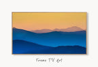 Samsung Frame TV Art 4K Abstract Mountain Sunrise Landscape Wall Art. Instant Download Blue Mountain Digital Painting. Art for the Frame TV – Frame TV  Art