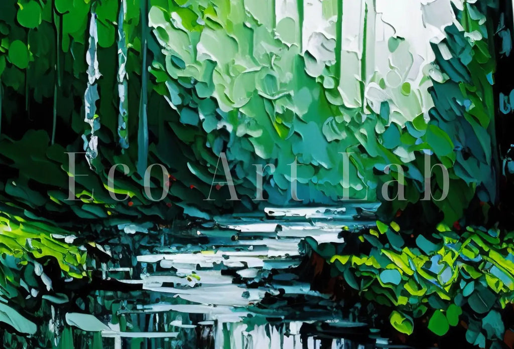 Included artwork preview showing first selection of artworks from Samsung Frame TV Art 4K Abstract Textured Forest & River Landscape Painting. Instant Download Forest Art for Samsung Frame TV. Art for TV.