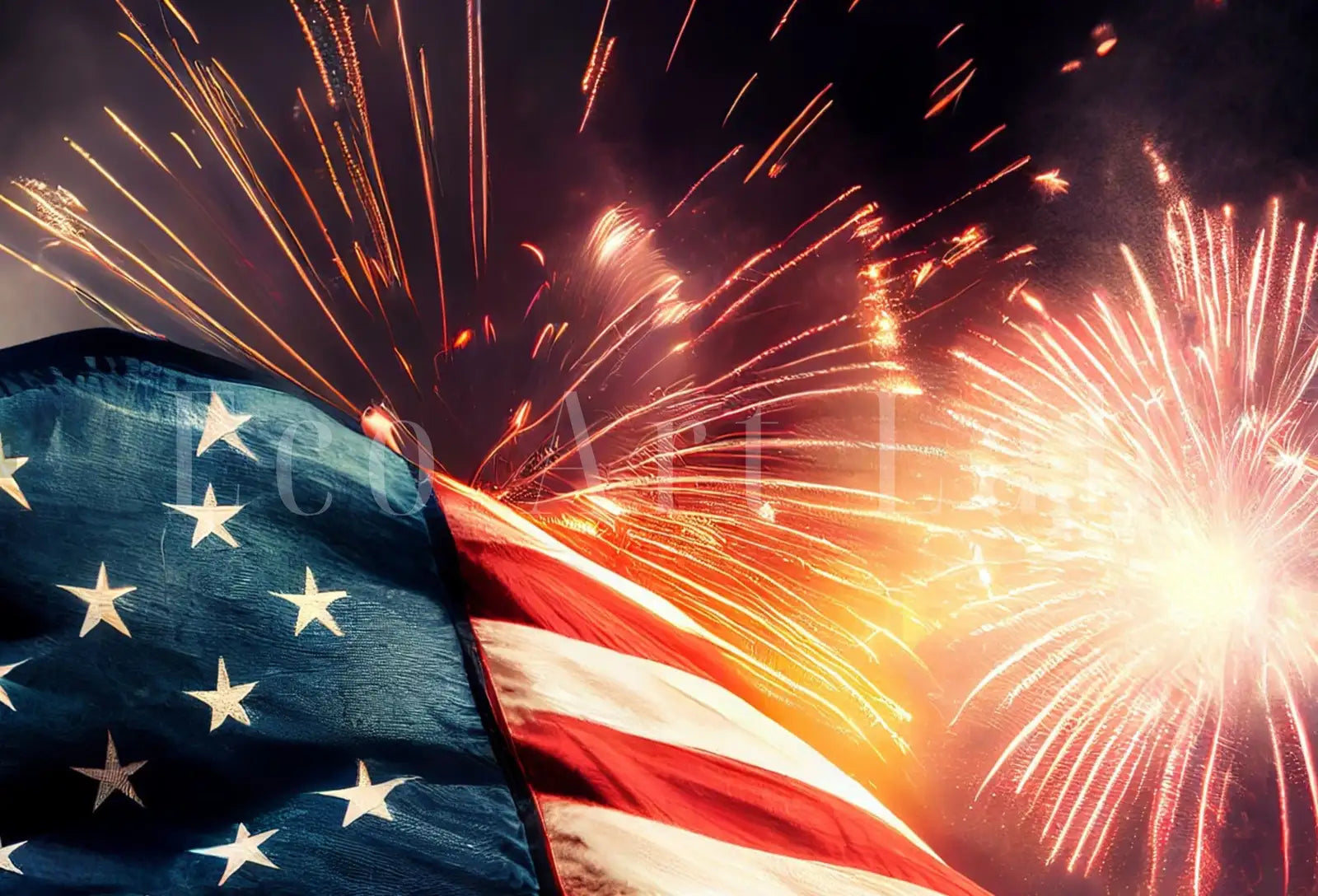 Second included artwork preview from Samsung Frame TV Art 4k American Flag & Fireworks Art. Patriotic Samsung TV Art. Digital Download 4th of July USA Art for Samsung Frame Tv featuring various scenes.