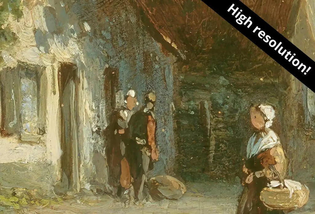 Samsung Frame TV Art 4K Amsterdam Street Scene Vintage Oil Painting. Instant Download Rustic European Village Landscape for the Frame TV – Frame TV  Art