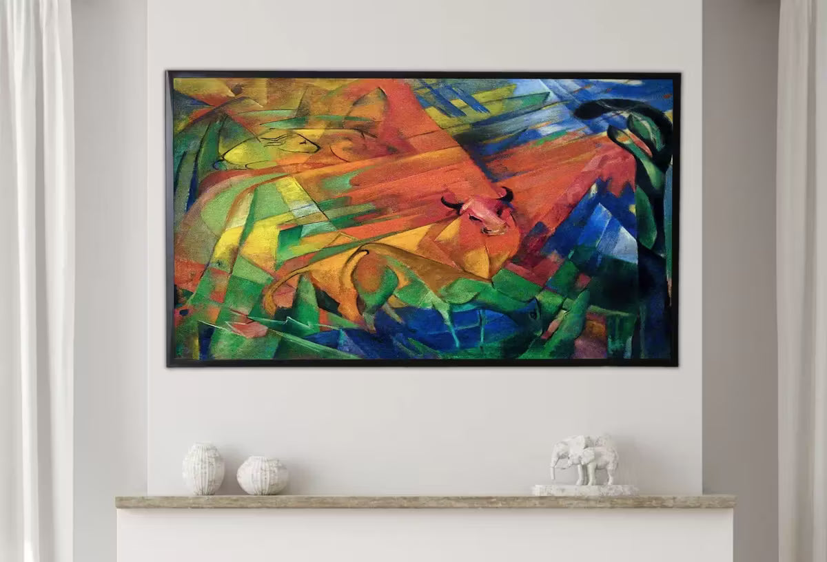 Samsung Frame TV Art 4K Animals in a Landscape Abstract Vintage Painting. Instant Download Art for Frame TV. Abstract Home Decor. TV Art – Frame TV  Art