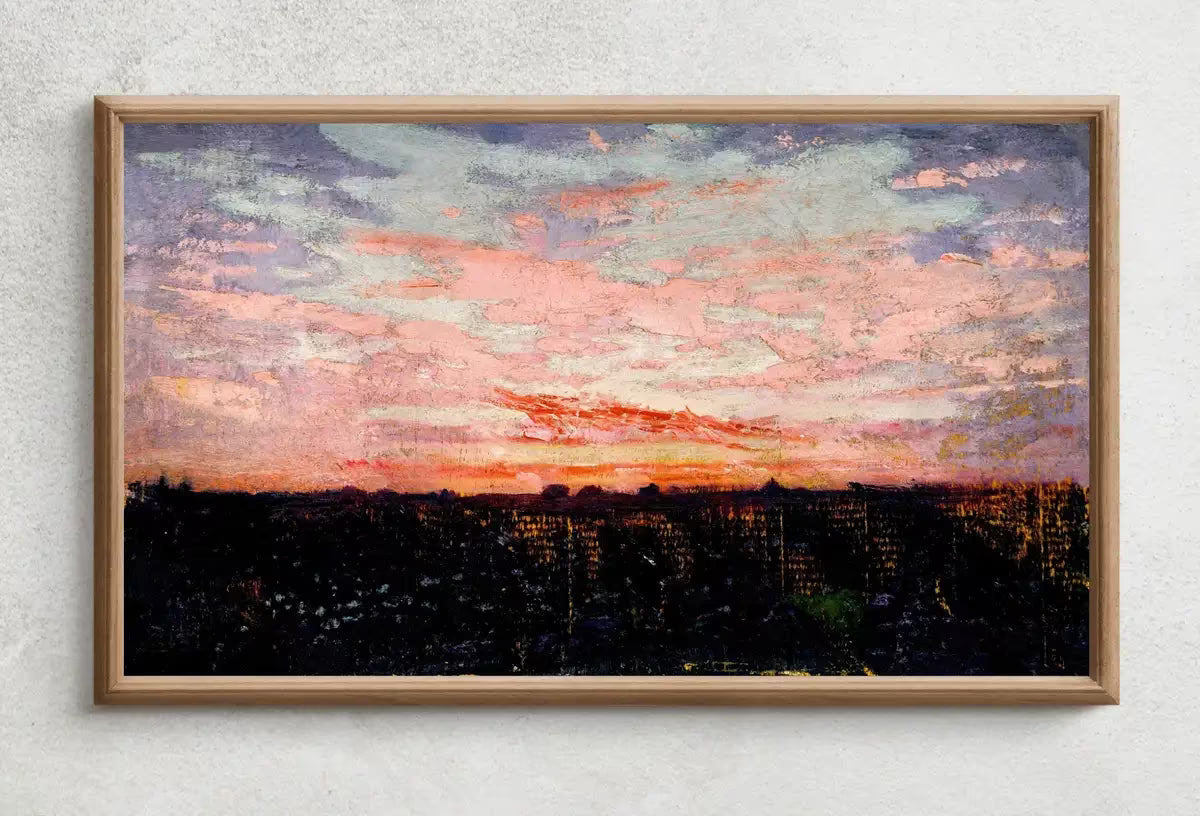 Samsung Frame TV Art 4K Antique Moody Abstract Vintage Sunset Oil Painting. Instant Download Rustic Abstract Painting. Art for the Frame TV – Frame TV Art Set