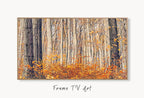 Samsung Frame TV Art 4K Autumn Forest Trail Landscape Digital Painting. Instant Download Fall Art for the Samsung Frame TV. Art for TV – Frame TV  Art