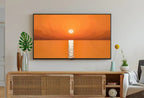 Samsung Frame TV Art 4K Beach Sunset Landscape Wall Art. Instant Download Landscape Wall Art for the Frame TV. Boho Abstract Sunset Painting – Frame TV Art Set