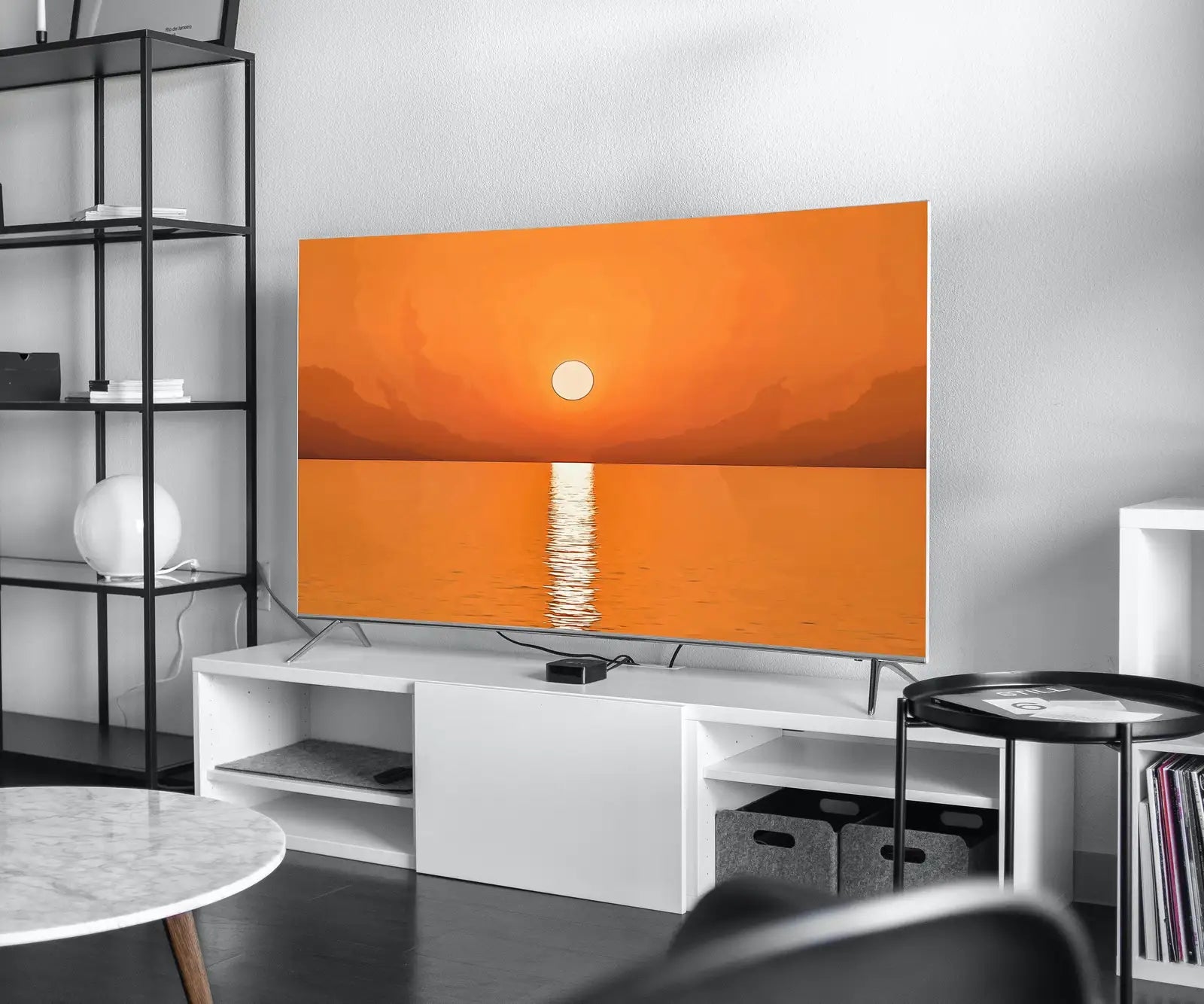 Detail view of artwork from Samsung Frame TV Art 4K Beach Sunset Landscape Wall Art. Instant Download Landscape Wall Art for the Frame TV. Boho Abstract Sunset Painting. (variation 2)