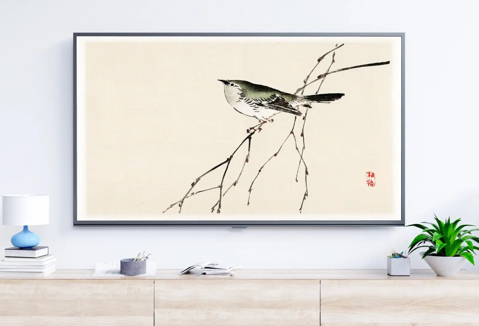 Second included artwork preview from Samsung Frame TV Art 4K Bird on a Branch Vintage Japanese Wall Art. Instant Download Antique Japanese Art for the Frame TV. Bird Art featuring various scenes.