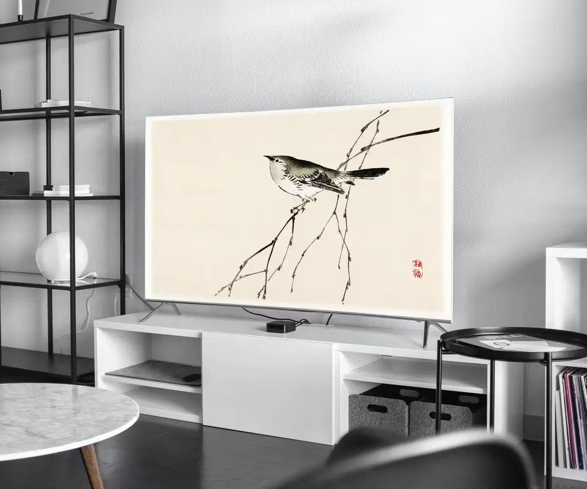 Samsung Frame TV Art 4K Bird on a Branch Vintage Japanese Wall Art. Instant Download Antique Japanese Art for the Frame TV. Bird Art – Frame TV  Art