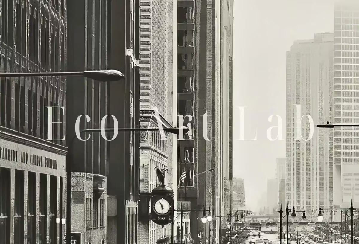 Samsung Frame TV Art 4K Black and White Chicago Streets Art. Instant Download Chicago Photography for the Frame TV. Chicago Illinois Decor – Frame TV  Art