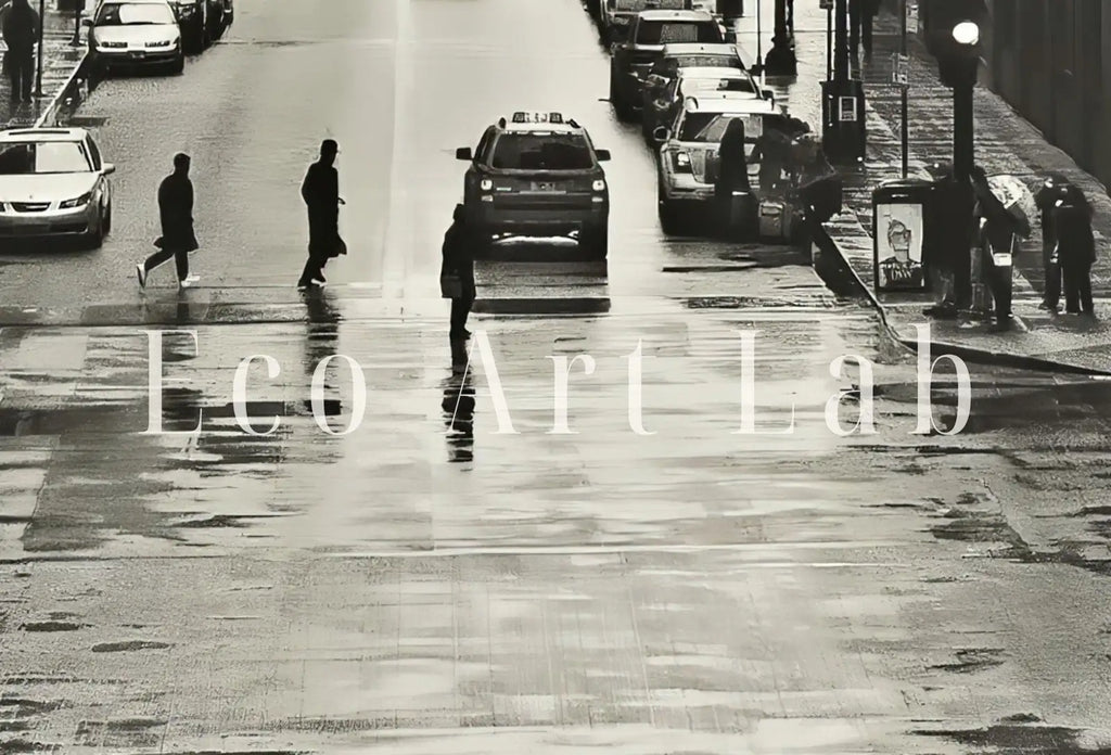 Detail view of artwork from Samsung Frame TV Art 4K Black and White Chicago Streets Art. Instant Download Chicago Photography for the Frame TV. Chicago Illinois Decor. (variation 1)