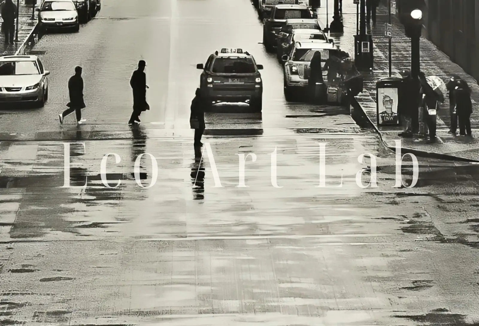 Detail view of artwork from Samsung Frame TV Art 4K Black and White Chicago Streets Art. Instant Download Chicago Photography for the Frame TV. Chicago Illinois Decor. (variation 1)