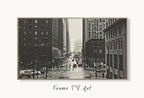 Samsung Frame TV Art 4K Black and White Chicago Streets Art. Instant Download Chicago Photography for the Frame TV. Chicago Illinois Decor – Frame TV  Art