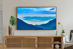Samsung Frame TV Art 4K Blue Abstract Mountain Landscape Wall Art. Instant Download Mountain Digital Painting Blue Wall Art for the Frame TV – Frame TV  Art