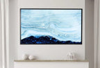 Samsung Frame TV Art 4K Blue Icy Texture Modern Abstract Painting. Minimal Abstract Art. Instant Download Cracked Paint Art for TV. – Frame TV  Art