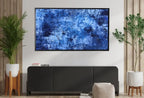 Samsung Frame TV Art 4K Blue Modern Wall Texture Abstract Painting. Minimal Abstract Art. Instant Download Cracked Paint Art for TV. – Frame TV  Art
