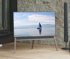 Detail view of artwork from Samsung Frame TV Art 4K Blue Sailboat Painting Nautical Wall Art. Instant Download Boat Painting for the Frame TV. Sailing Ocean Art for TV. (variation 2)