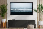 Detail view of artwork from Samsung Frame TV Art 4K, Blue Wavy Ocean Coastal Wall Decor. Samsung Art TV Digital Download for Samsung Frame, Beach Landscape Frame TV Art. (variation 2)