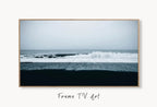 Samsung Frame TV Art 4K, Blue Wavy Ocean Coastal Wall Decor. Samsung Art TV  for Samsung Frame, Beach Landscape Frame TV Art – Frame TV  Art