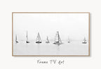 Samsung Frame TV Art 4K Boats at Sea Painting Nautical Wall Art. Instant Download Boat Painting for the Frame TV. Minimalist Art for TV – Frame TV  Art
