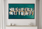 Detail view of artwork from Samsung Frame TV Art 4K Boats in a Harbor Digital Painting, Nautical Wall Decor. Instant Download Boat Art for the Frame TV. Art for TV. (variation 2)