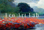Included artwork preview showing first selection of artworks from Samsung Frame TV Art 4K Botanical Landscape Monet Inspired Digital Painting. Instant Download Landscape Wall Art for Frame TV. Floral Decor.