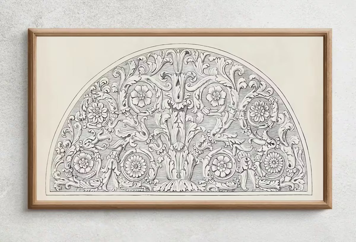 Samsung Frame TV Art 4K Botanical Ornament Pattern Wall Art. Instant Download Leaves Painting Floral Tropical Texture Art for the Frame TV. – Frame TV  Art